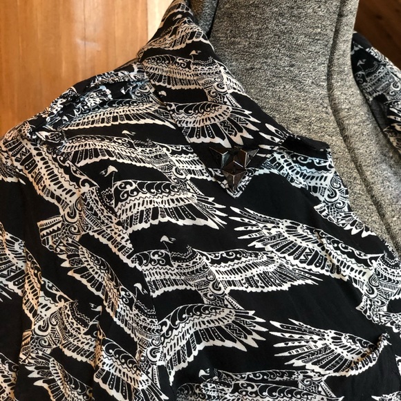 Printed blouse with pocket - Picture 3 of 5